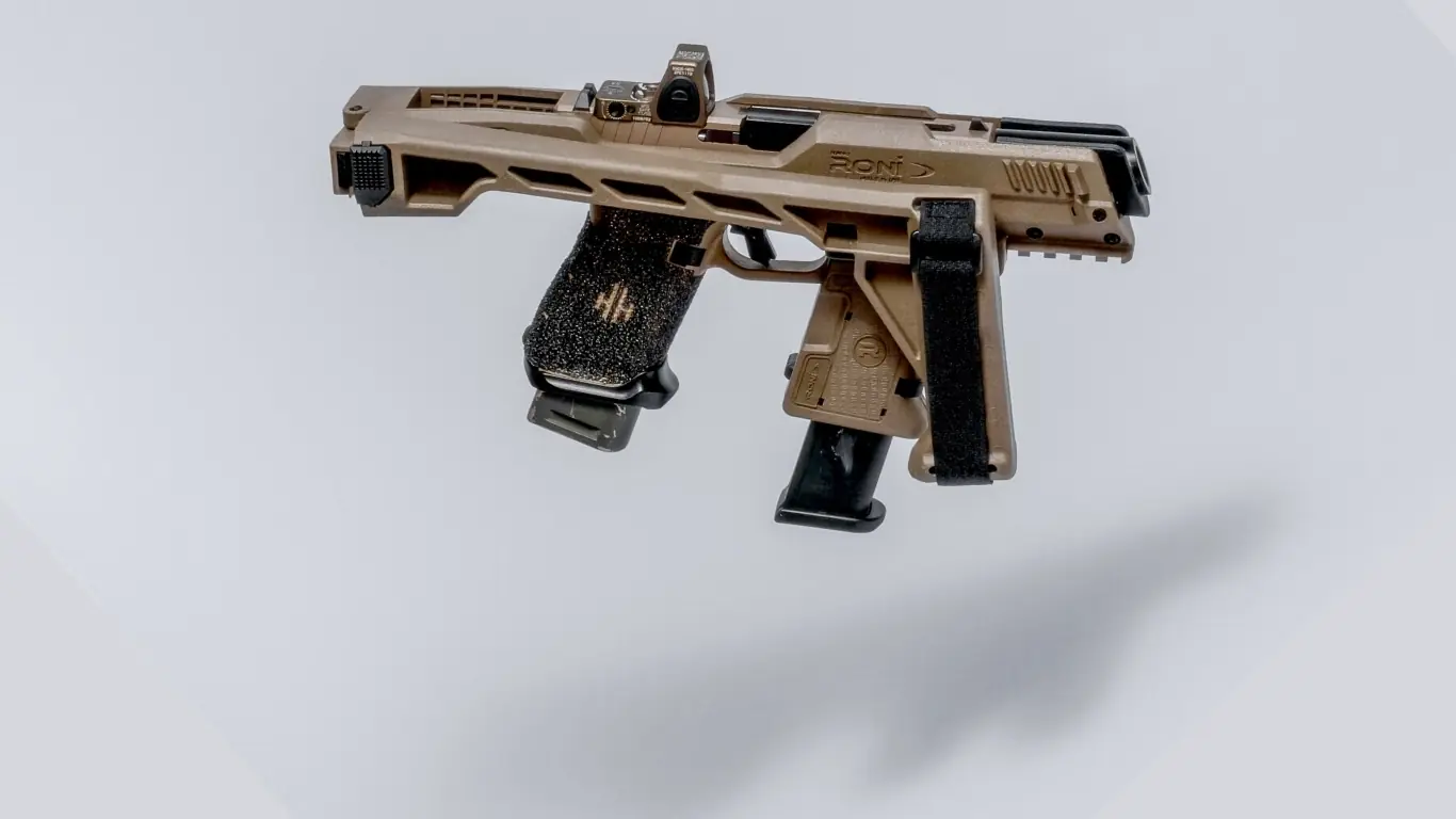 Nano Roni pistol conversion kit in FDE
